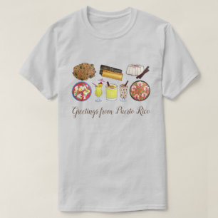 T-shirt Salutations de Porto Rico Carribean Island Foods