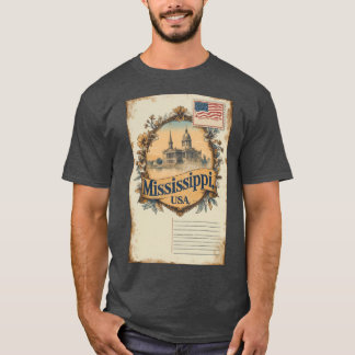 T-shirt Salutations du Mississippi USA Vintage voyage Retr