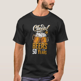 T-shirt Salutations Et Bières À 50 Ans 50E Anniversaire Dr