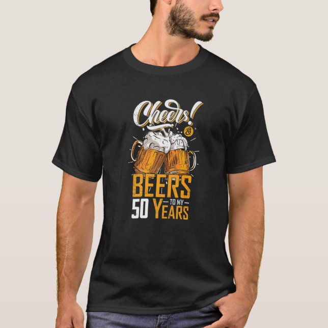T-shirt Salutations Et Bières À 50 Ans 50E Anniversaire Dr (Devant)