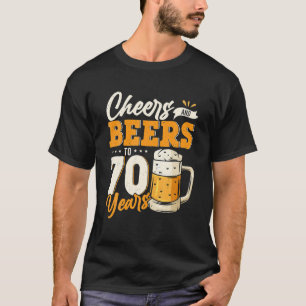 T-shirt Salutations Et Bières À 70 Ans Drôle 70ème Anniver