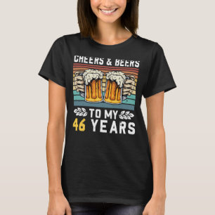 T-shirt Salutations et bières à mes 46 ans 46e anniversair
