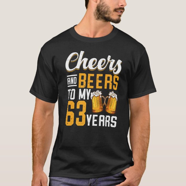 T-shirt Salutations Et Bières À Mes 63 Ans 63E Anniversair (Devant)