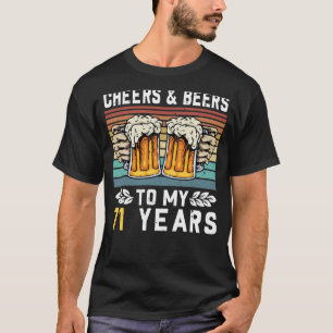 T-shirt Salutations Et Bières À Mes 71 Ans 71E Anniversair