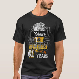 T-shirt Salutations Et Bières À Mon Anniversaire De 41 Ans
