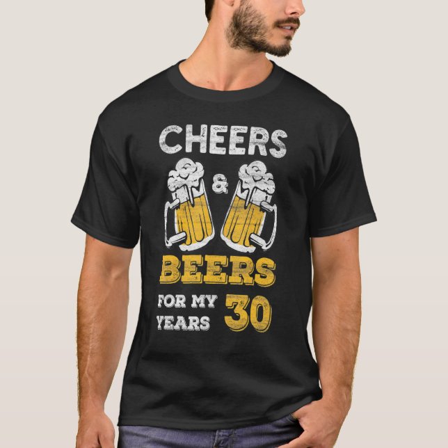 T-shirt Salutations Et Bières Pour Mes 30 Ans Bière D'Anni (Devant)