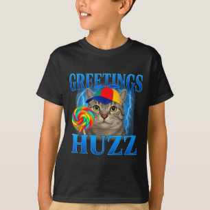 T-shirt Salutations Huzz drôle de conception de mème de ch