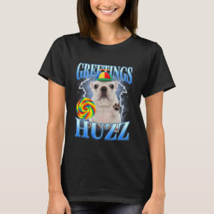 T-shirt Salutations Mème Lollipop Pibble Huzz Drôle Pitbul