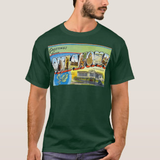 T-shirt Salutations vintages et colorées de l'Oklahoma