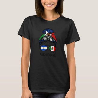 T-shirt Salvador Mexique Drapeau Salvadorien Mexicain Mess