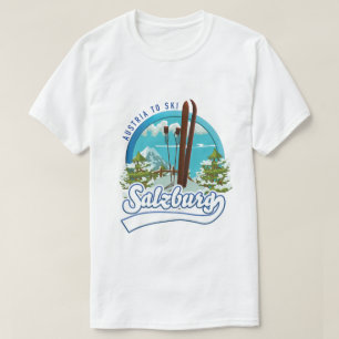T-shirt Salzbourg autriche au logo de ski.