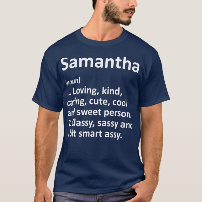 T-shirt SAMANTHA Définition Personnalisée Anniversaire drô (Devant)