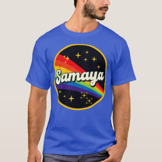 T-shirt Samaya Arc En Ciel Dans L'Espace Style Vintage