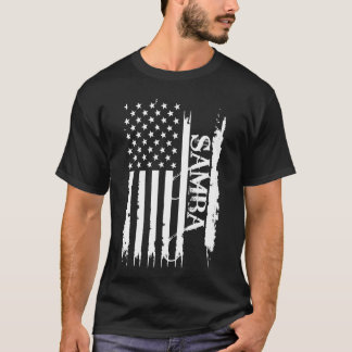 T-shirt Samba États-Unis déprimés avec le drapeau américai