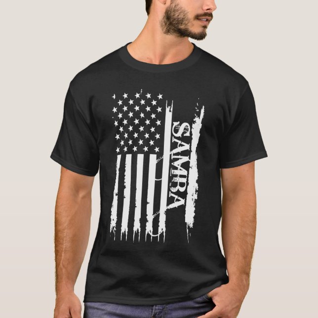 T-shirt Samba États-Unis déprimés avec le drapeau américai (Devant)