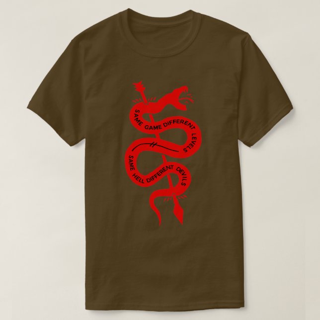 T-shirt Same game different levels Same hell different dev (Design devant)