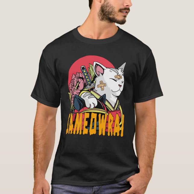 T-shirt Sameowrai - Chat Samurai (Devant)