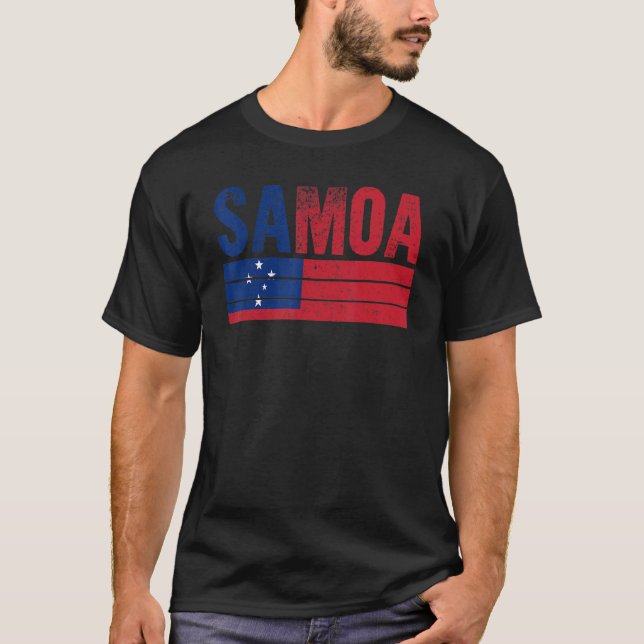 T-shirt Samoa Drapeau Samoan Mens Femmes Enfants (Devant)