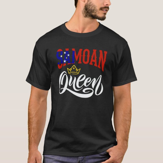 T-shirt Samoan Queen Samoa Samoan Samoa Flag (Devant)