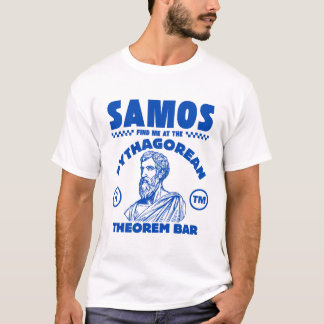 T-shirt Samos: find me at the Pythagore theorem bar