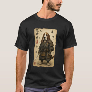 T-shirt Samouraï Basset Hound Art Japonais Vintage