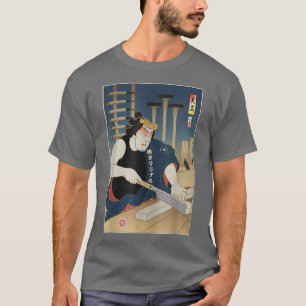 T-shirt Samouraï Carpenter 4 Wood Artisan Ukiyo-e Japanese