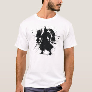 T-shirt Samouraï encre éclaboussée