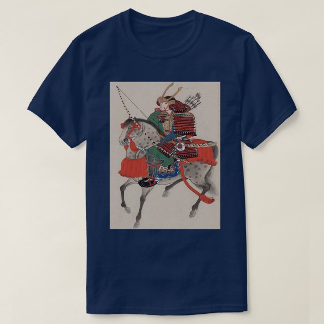 T-shirt Samouraï japonais à cheval (Design devant)