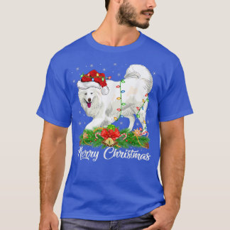 T-shirt Samoyed Amoureux des chiens Correspondant Santa Ha