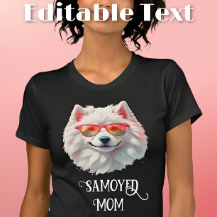 T-shirt Samoyed Chien Maman Lunettes de soleil