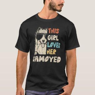 T-shirt Samoyed Girl Cool Vintage Retro pour maman de chie