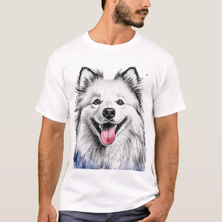 T-shirt Samoyed Happy Face Dog