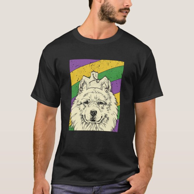 T-shirt Samoyed Jester Mardi Gras Dog Mom or Dad (Devant)