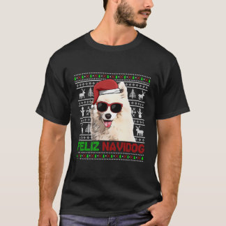 T-shirt Samoyu Chien Feliz Navidog Funny Christmas