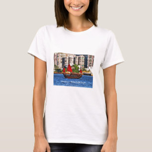 T-shirt Sampan de Hong Kong la perle de l'Orient
