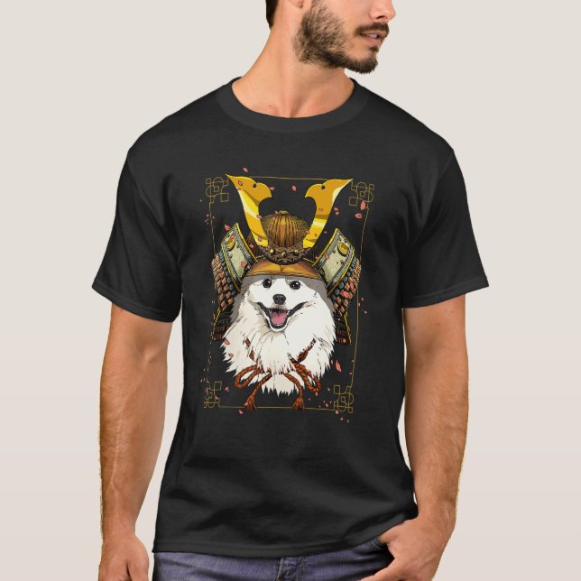T-shirt Samurai American Eskimo Japanese Warrior Bushido D (Devant)