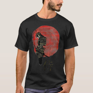 T-shirt Samurai Art rétro japonais Imprimer Bushido (1)