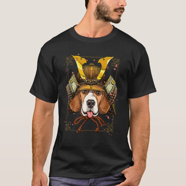 T-shirt Samurai Beagle Dog Japanese Warrior Bushido Japane (Devant)