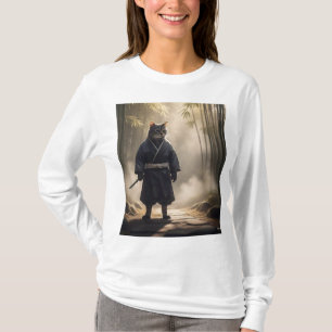 T-shirt Samurai Cat - Honorable Japonais Feline Warrior