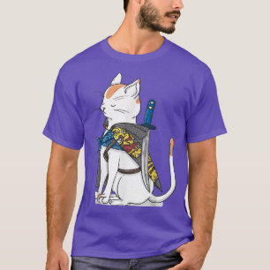 T-shirt Samurai Chat Funny Ninja Design pour les propriéta
