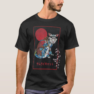 T-shirt Samurai Chat Master Irezumi Ninja Japonais Koi Tat