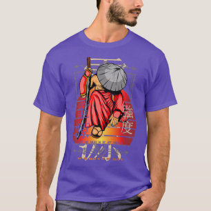 T-shirt Samurai Figurine force puissance paix Vintage Japo