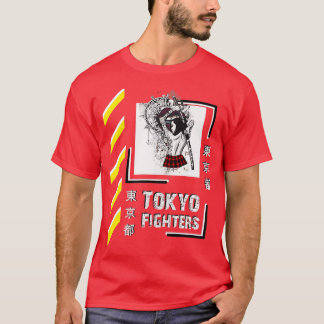 T-shirt Samurai Guerrier Girl Japon Tokyo Combat Style Cl