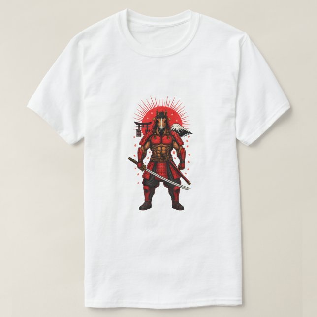 T-shirt Samurai Horse Warrior – Japanese Muscle Art 2026 Y (Design devant)