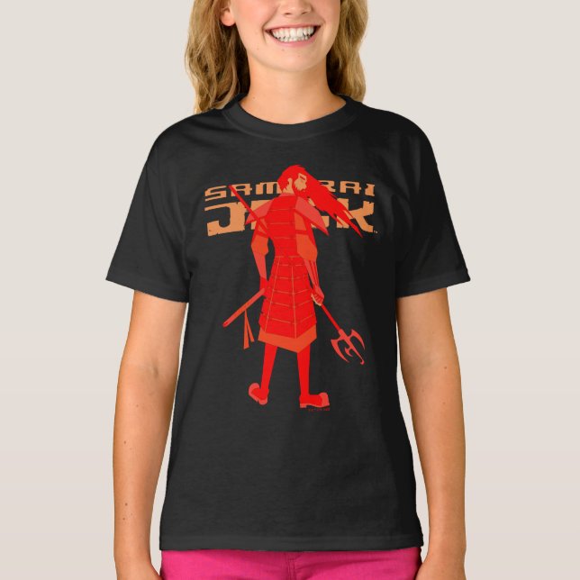 T-shirt Samurai Jack Red Warrior Graphic (Devant)