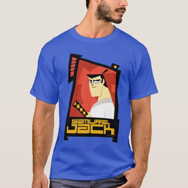 T-shirt Samurai Jack Souriant Futuristic Frame Graphic (Devant)