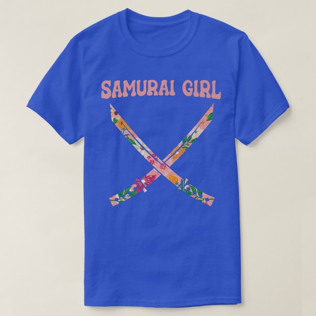 T-shirt Samurai Japonais guerrier Japon Katana Samurai Gir (Design devant)