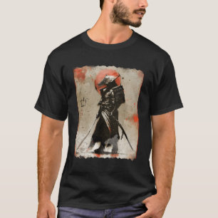 T-shirt Samurai Japonais Print Bushido