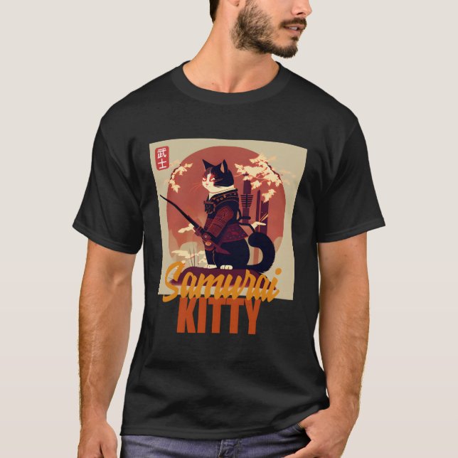 T-shirt Samurai Kitty Vs Anime La Révolution Feline (Devant)