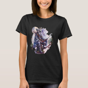 T-shirt Samurai Lemur Moon Japonais Guerrier Artwork Japan